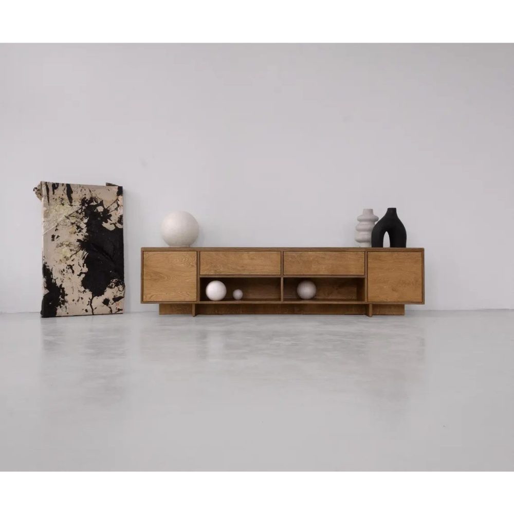 BREY - Oak Brown Multipurpose TV Console