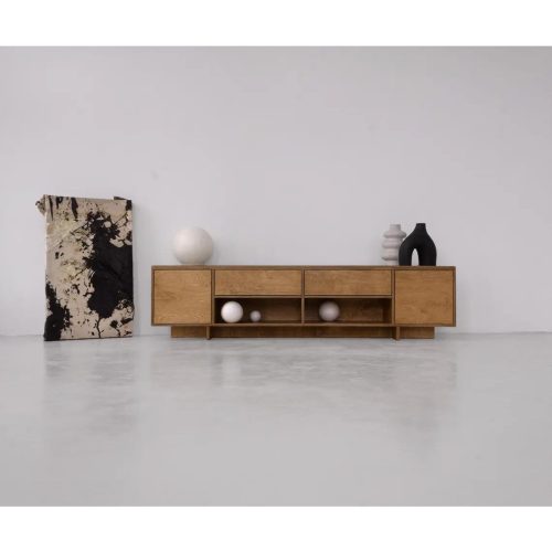 BREY - Oak Brown Multipurpose TV Console
