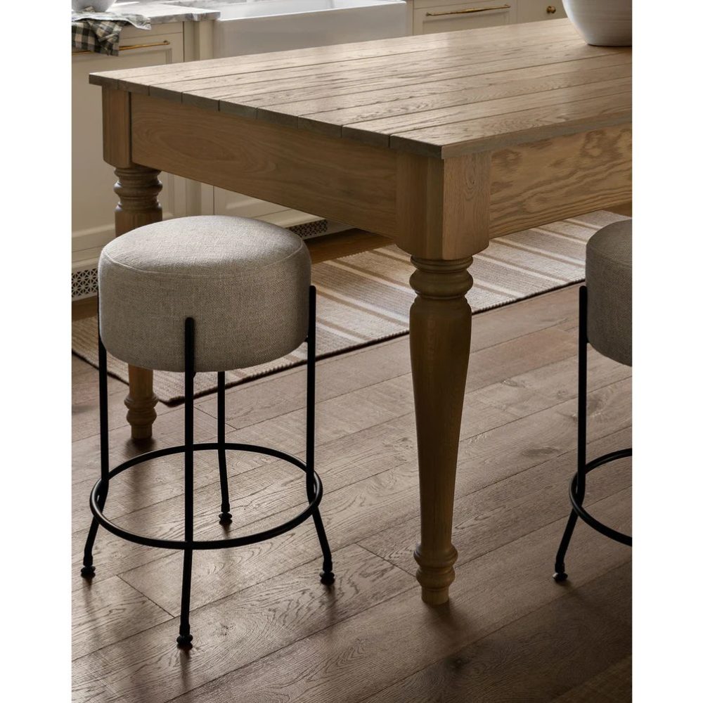 CANTOR - Modern Industrial Style Round Bar Stool
