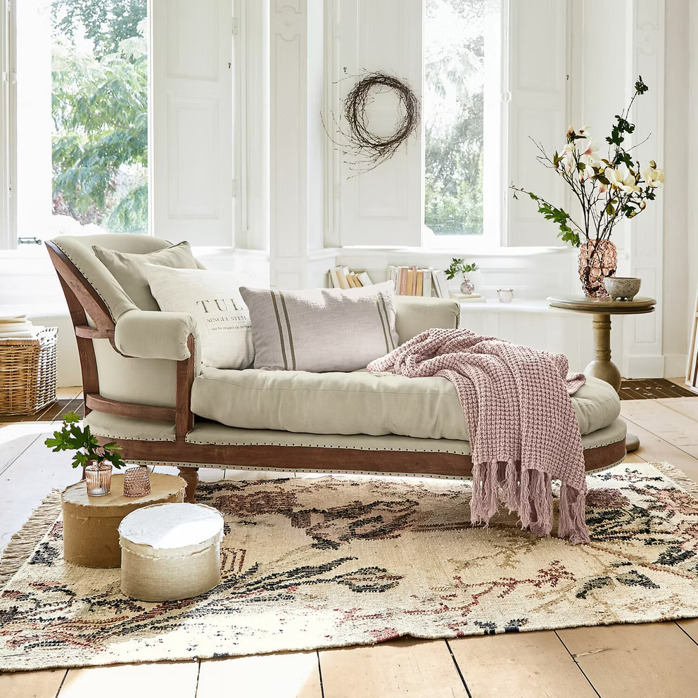 ELAN - Vintage Chesterfield Style Chaise Lounge