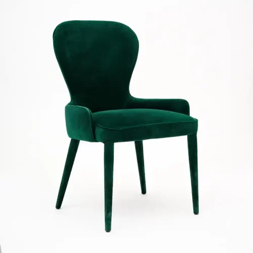 EMERELLE - Curved Back Emerald Green Vanity Chair