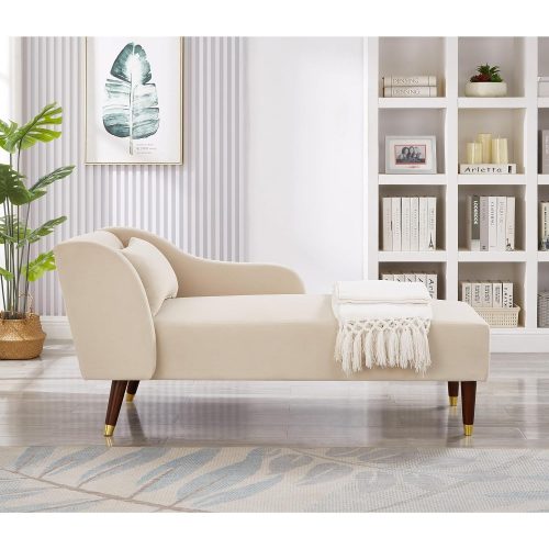 POISE - Classic Style Light Beige Chaise Lounge