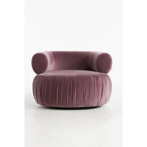VELLUM - Chic Round Accent Chair in Purple