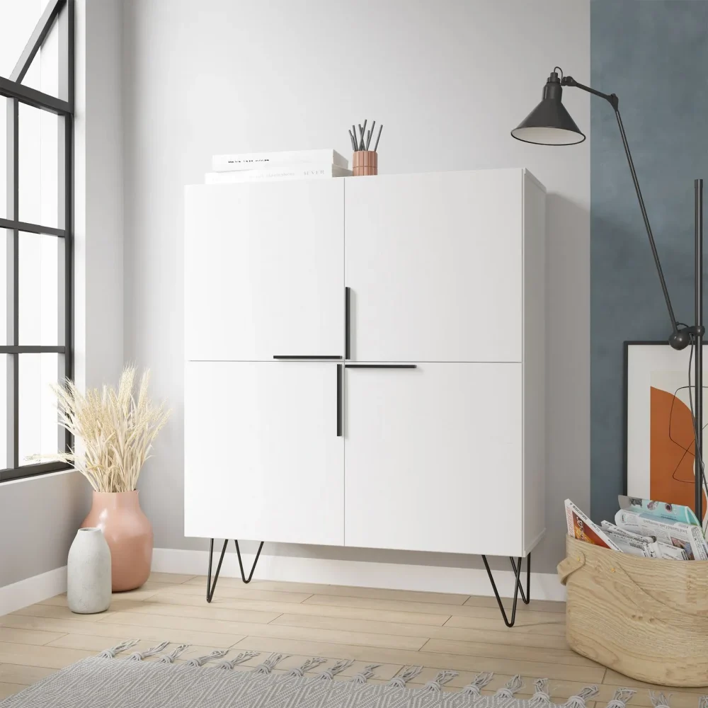 FIKA - Scandinavian Design White Storage Cabinet