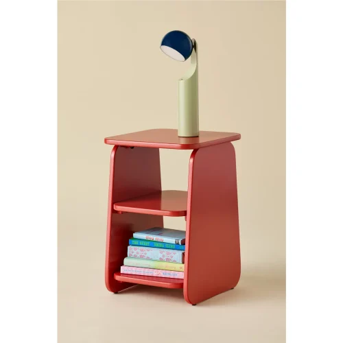 MOSSY - Vibrant Red Three Tired End Table