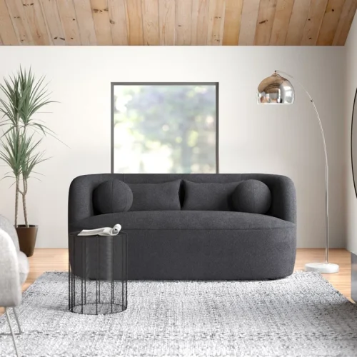 LUSTRA - Urban Style Dark Grey Two Seater Couch