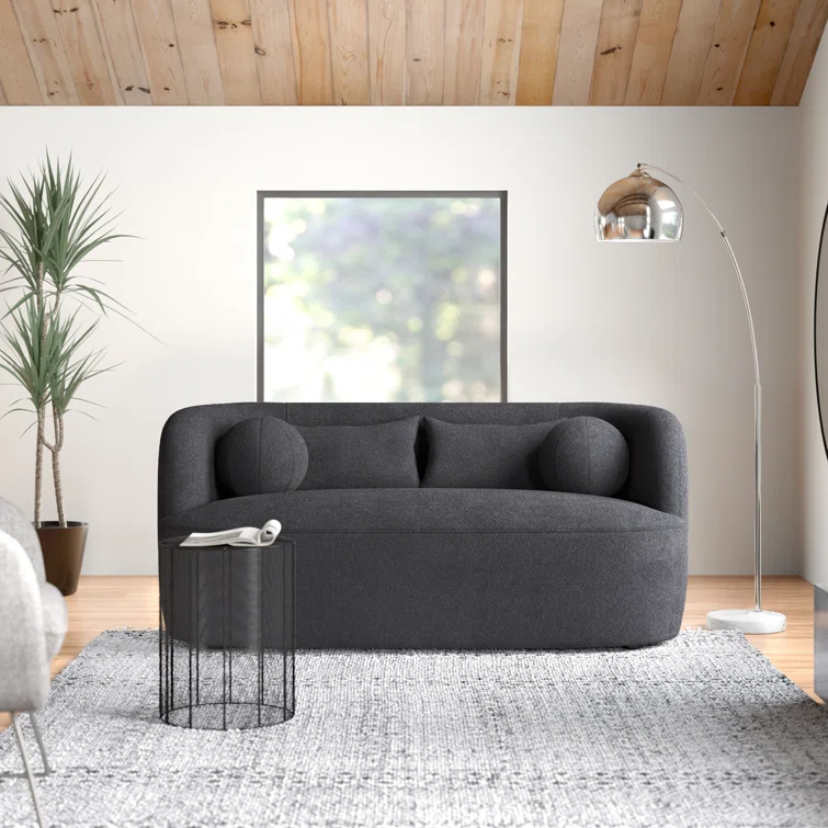 LUSTRA - Urban Style Dark Grey Two Seater Couch