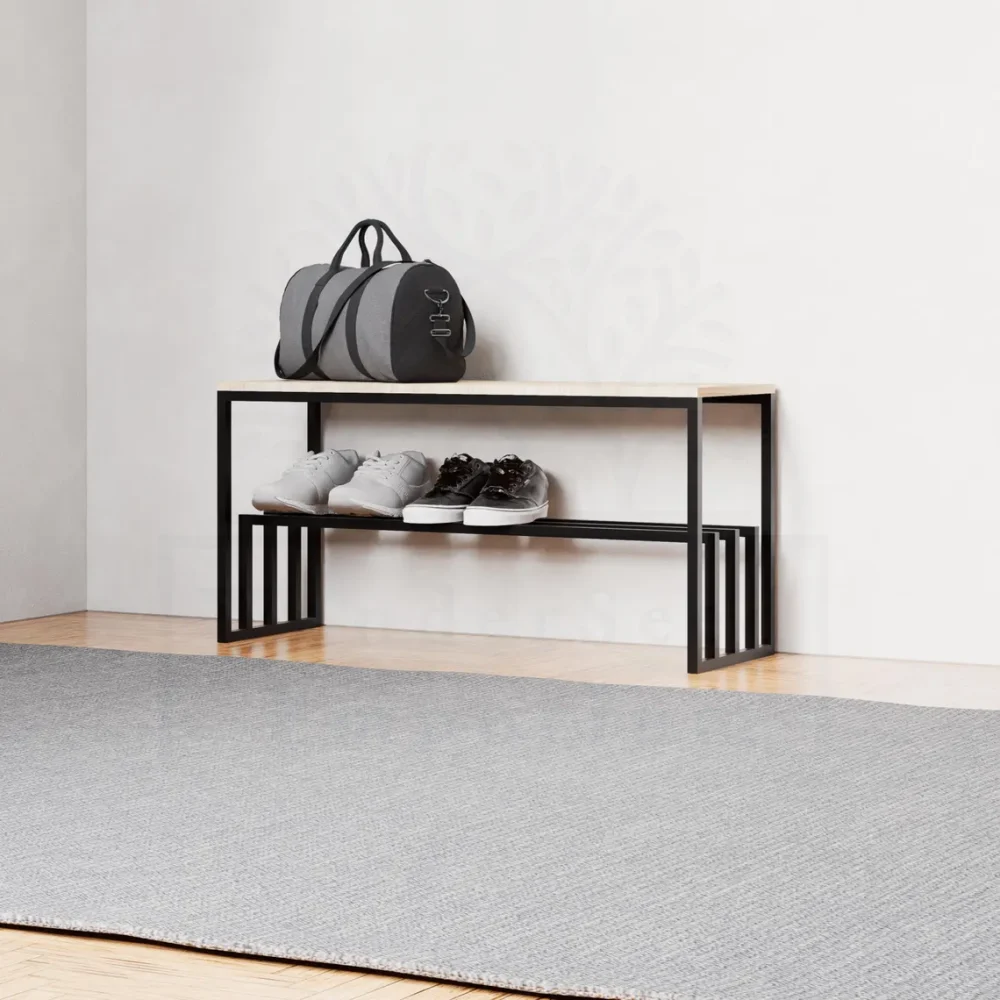 VELTRY - Multi Purpose Metallic Shoes Rack with Bench
