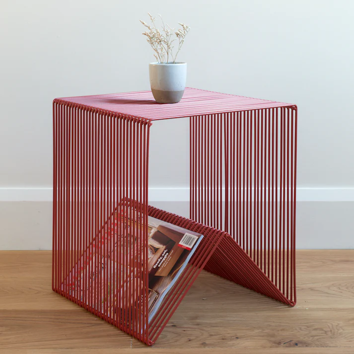 AUREAL - Cherry Red Metallic End Table