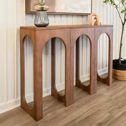MARCHE - Classic Style Carmel Brown Console Table