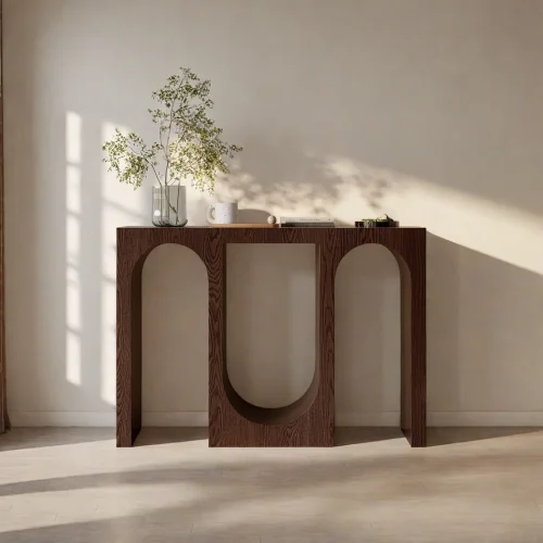 ARCANE - Dark Brown Urban Art Console Table