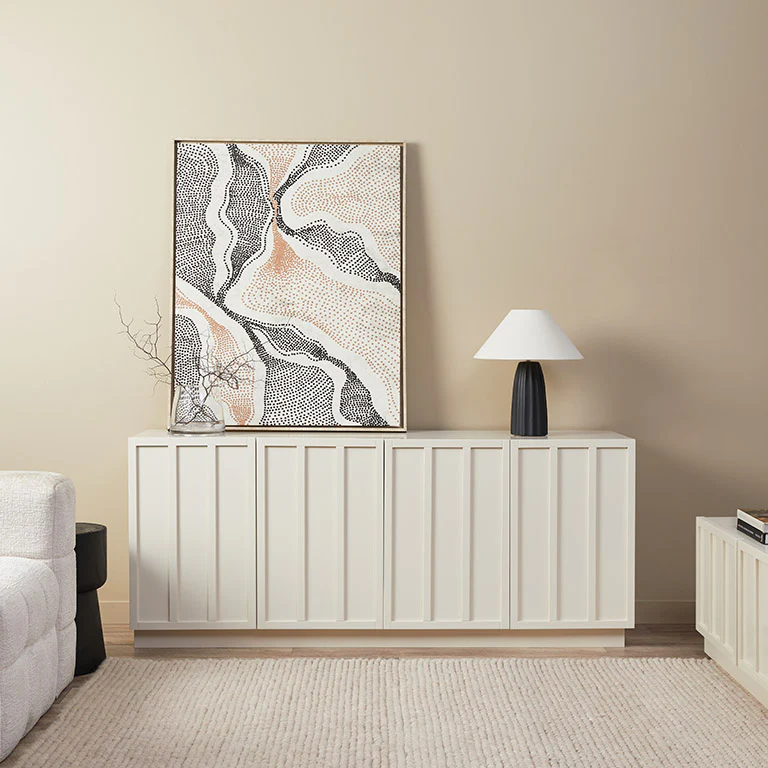 LOEN - Cream White Contemporary Style Sideboard