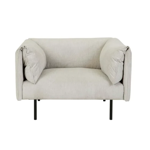 EMBRACE - Light Grey Folded Arms Accent Chair