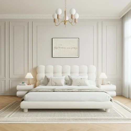 ELYSIA - Off White Bubble Style Bedroom set