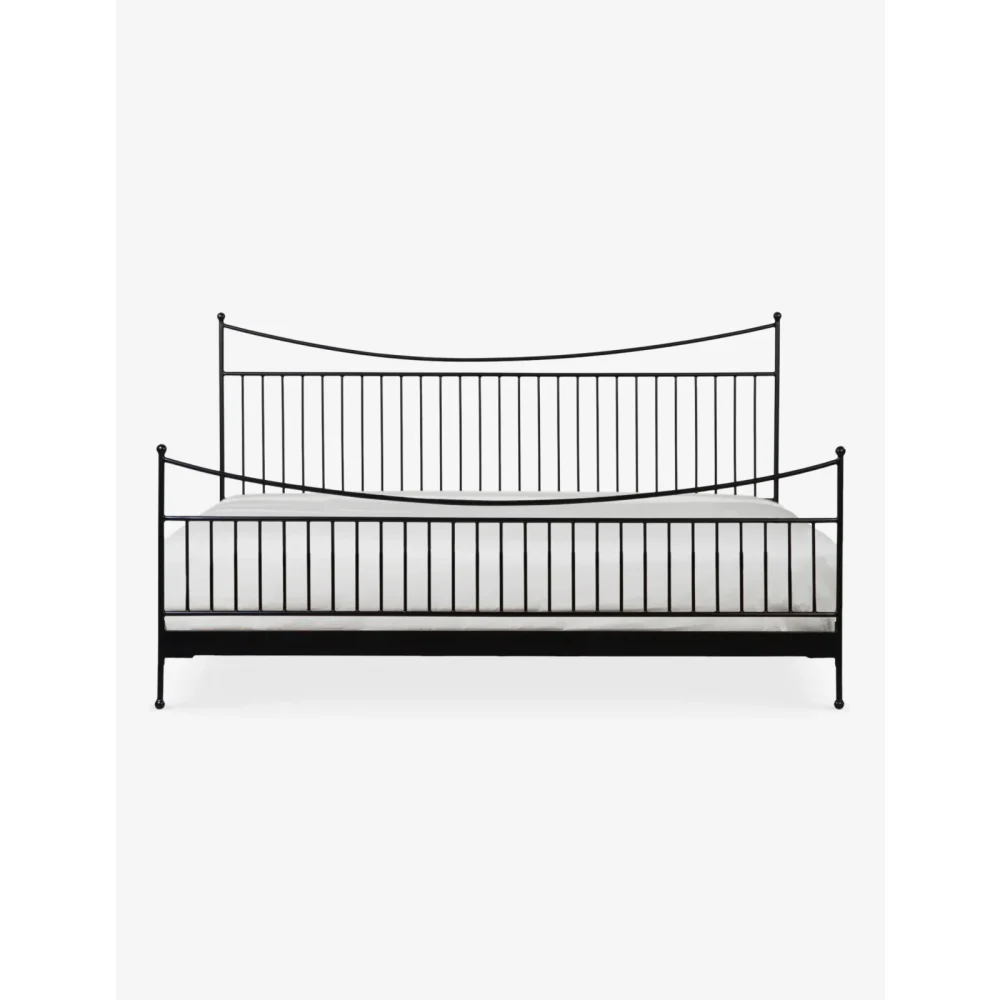 LUMEN - Industrial Style Black Metallic King-size Bed