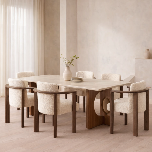 ELIOR – Seven Piece Modern Luxe Dining Set