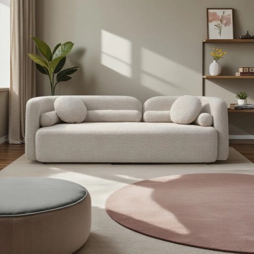 SEROVA – Modern Curved Style Three Seater Couch