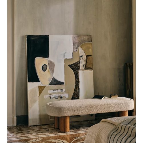 PILLUNE – Minimalist Boucle Statement Bench