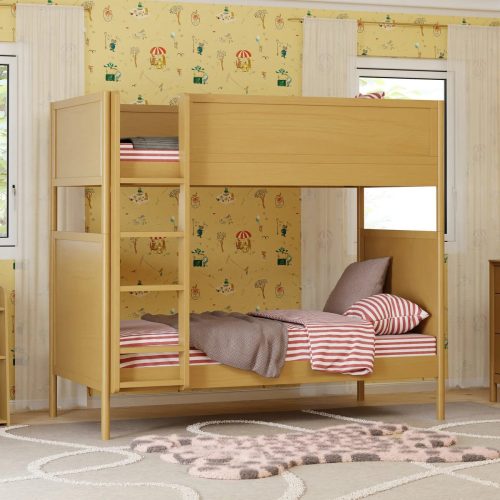MEXINO - Honey Brown Bunk Bed With Ladder