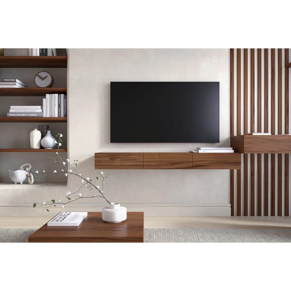 KAVIR – Walnut Floating Console & Vanity Set