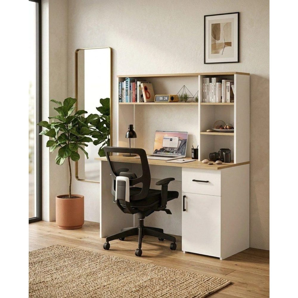 OPOC – Writing Desk with Bookshelf & Storage Cabinet