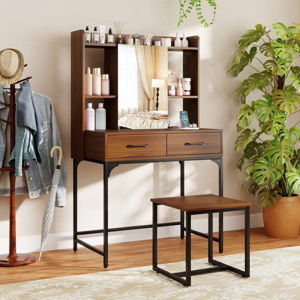 RYCA – Modern Sleek Dressing Table with Mirror