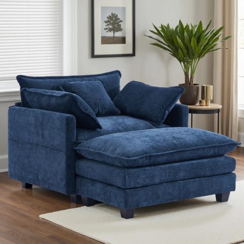 SKYTIC – Plush Blue Cloud Chaise Lounge Set