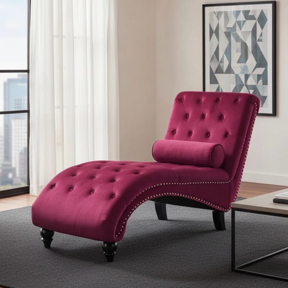 ROSELLE – Classic Luxe Tufted Chaise Lounge