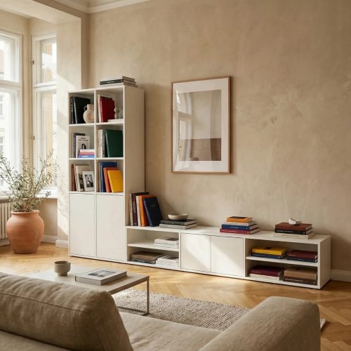 NITEO – Modern TV Unit with Bookshelf