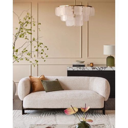 JADEN – Off White Sculpted Two Seater Sofa