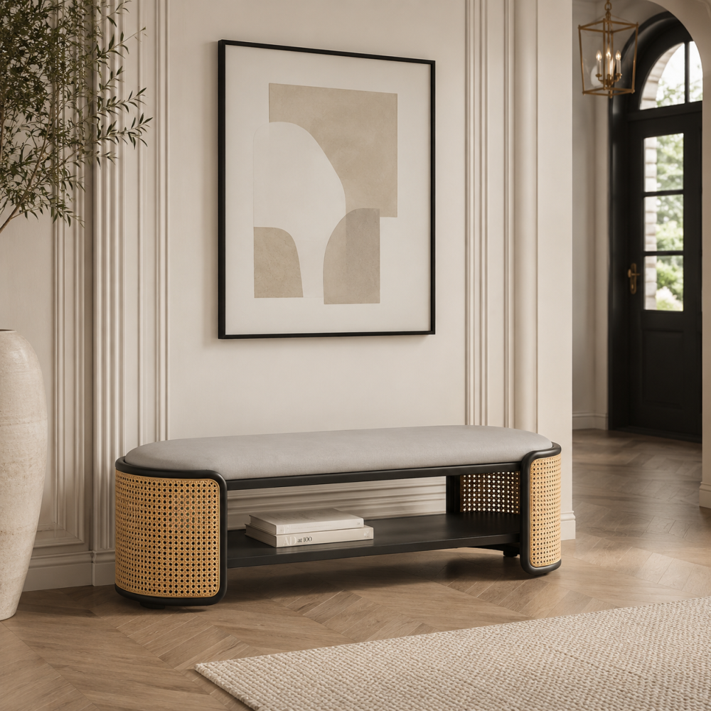 MASON – Rattan Ottoman Bench