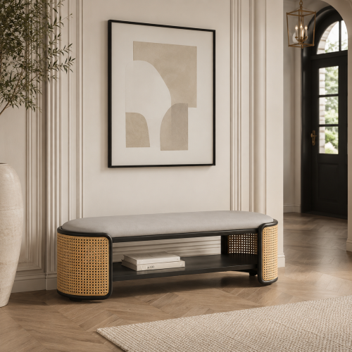 MASON – Rattan Ottoman Bench