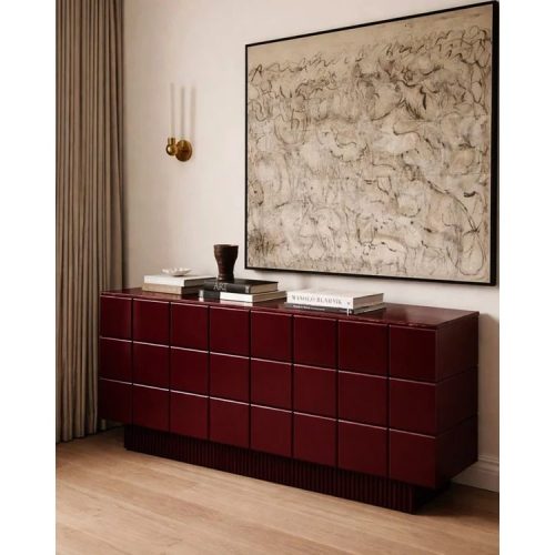 MERLOT – Burgundy Gloss Finish Sideboard
