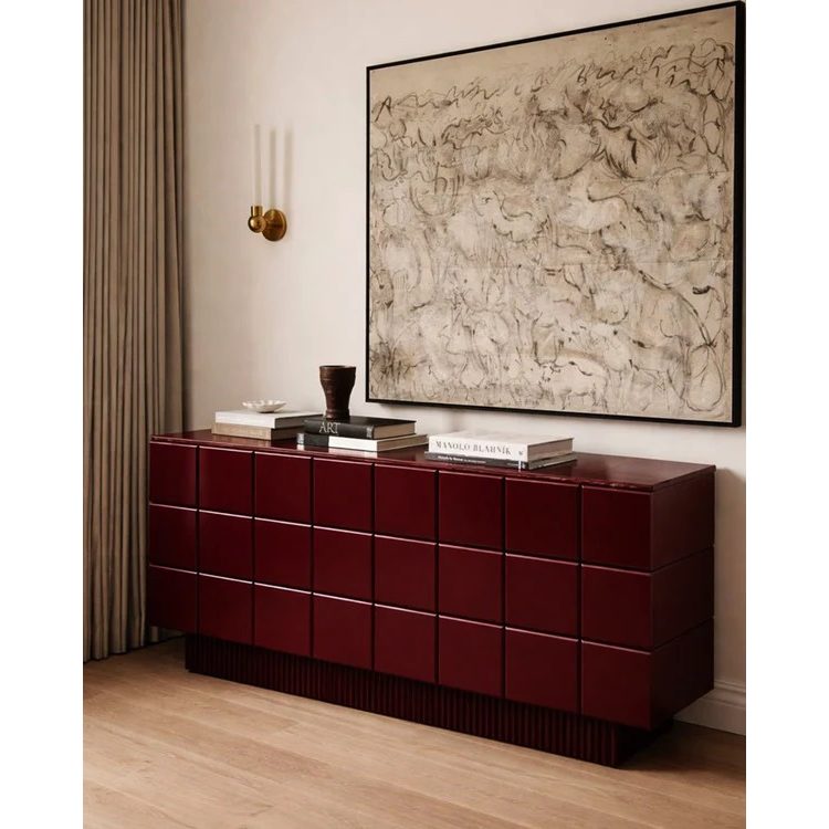 MERLOT – Burgundy Gloss Finish Sideboard